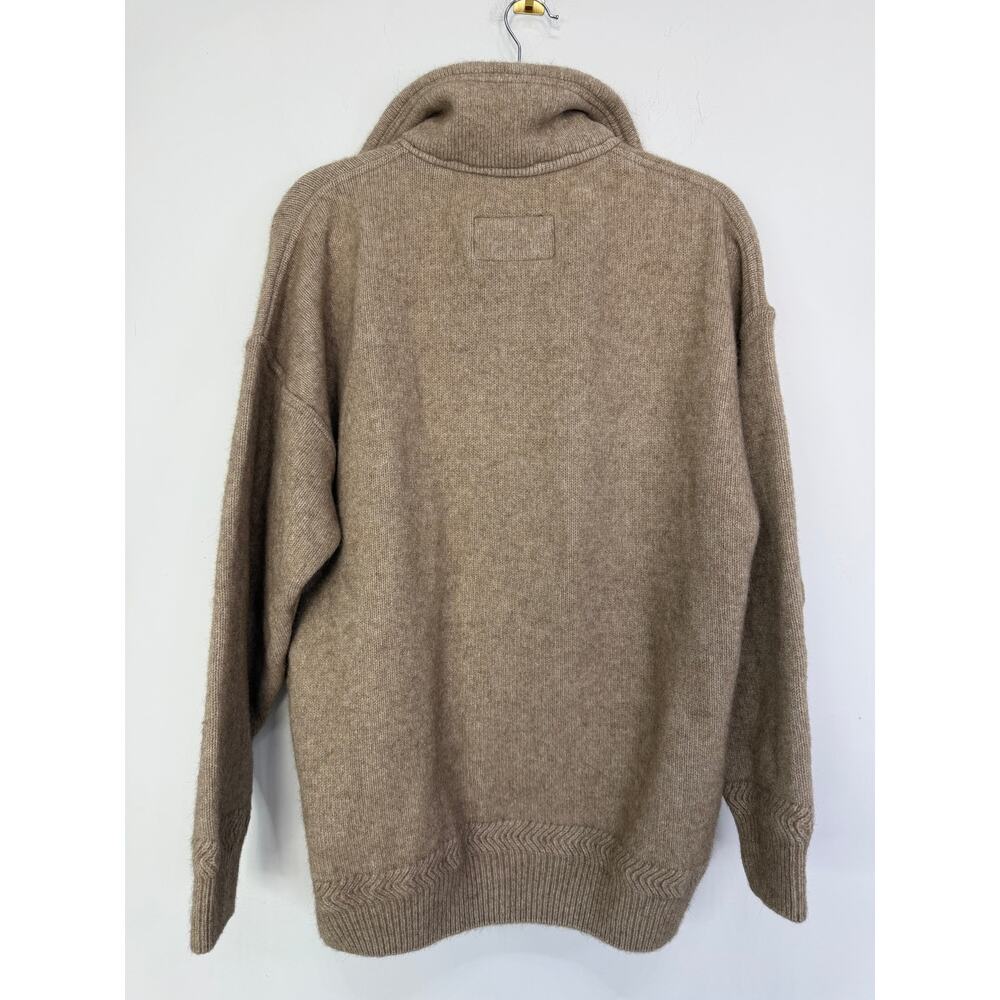 McDonald New Zealand Possum-Merino Blend quarter-zip sweater Size Large Tan - Picture 6 of 6